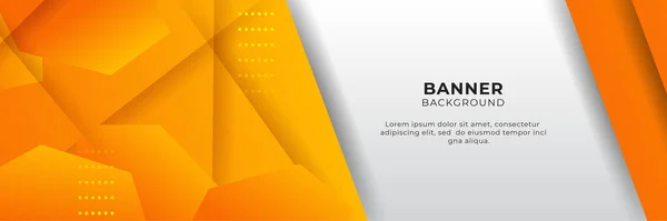 Modern Gradient Orange Yellow Abstract Banner Background Design Template — Stock Vector