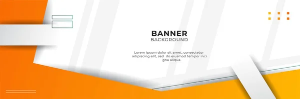 Moderne Gradiënt Oranje Geel Abstracte Banner Achtergrond Ontwerp Template — Stockvector