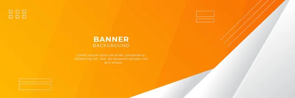 モダンなグラデーションオレンジと黄色の抽象バナー背景デザインテンプレート — ストックベクタ