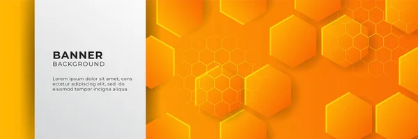 Plantilla Diseño Fondo Banner Abstracto Naranja Amarillo Degradado Moderno — Vector de stock