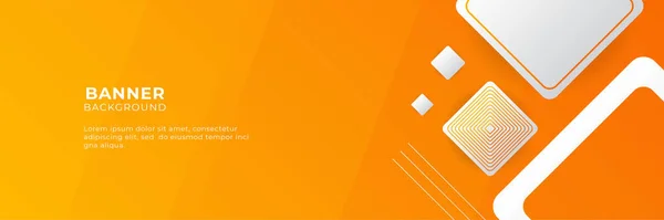 Modern Gradient Orange Yellow Abstract Banner Background Design Template — Stock Vector