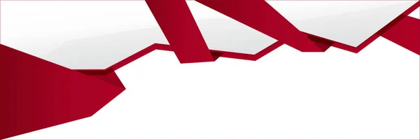 Abstrakter Roter Banner Hintergrund Mit Überlappungsschicht Und Wellenformen — Stockvektor