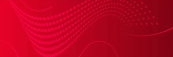 Fondo Banner Rojo Abstracto Con Capa Superposición Formas Onda — Vector de stock