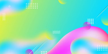 İniş sayfası için soyut renkli arkaplan tasarımı. Akışkan gradyan bileşimi. Gelecekçi tasarım posterleri