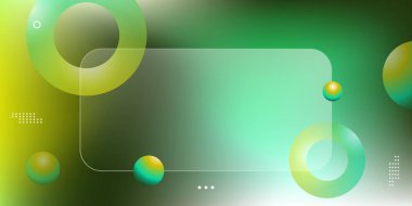 Dalgalı çizgi elemanlarıyla yeşil renkli soyut arkaplan