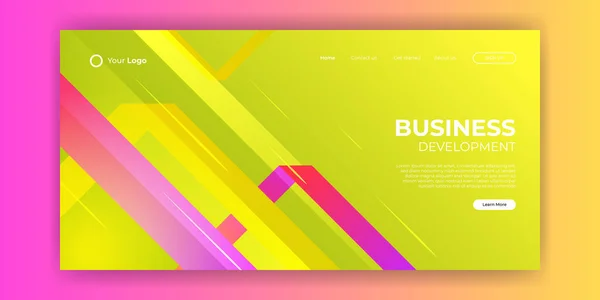 Creative Landing Page Website Web Design Business Project Development Colorat — Vector de stoc