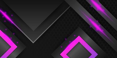 Kırmızı metalik dekorasyonlu siyah soyut çapraz çakışma katmanları