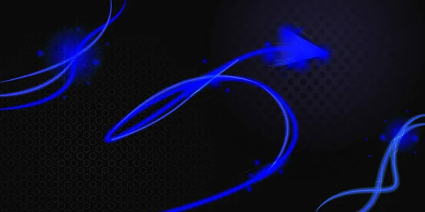 Modern Dark Blue Metallic Abstract Background Dynamic Overlap Layers Light — Stock Vector