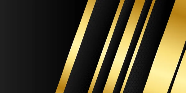 Fondo Abstracto Moderno Negro Oro Con Decoración Ligera Patrón Textura — Vector de stock