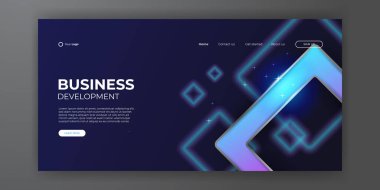 İniş sayfası şablonu için soyut arkaplan. Moda soyut tasarım şablonu. Kapaklar, broşürler, el ilanları, sunumlar, afişler için dinamik gradyan kompozisyonu. Vektör illüstrasyonu.