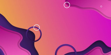 Sunum tasarımı şablonu için iş ve kurumsal konsepte sahip modern soyut 3D arka plan. Gradyan canlı karşıtlık rengi