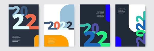 Modèle 2022 Forte Typographie Coloré Facile Retenir Conception Pour Image — Image vectorielle