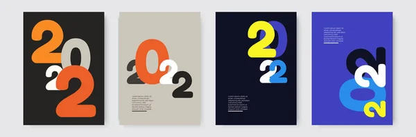 Modèle 2022 Forte Typographie Coloré Facile Retenir Conception Pour Image — Image vectorielle
