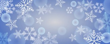 Düşen kar taneleri mavi desenli arka plan. Altın rengi kar yağışı, saydam beyaz arkaplanda izole edilmiş. Yılbaşı için kış Xmas kar taneleri Noel tasarım şablonu