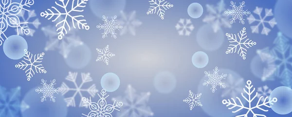 Cae Copo Nieve Azul Patrón Fondo Textura Superpuesta Las Nevadas — Vector de stock