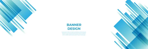 現代の青い旗の背景 ベクトル抽象グラフィックデザインバナーパターン背景テンプレート — ストックベクタ
