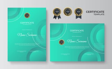 İş ve şirket konsepti ile modern zarif diploma sertifikası şablonu