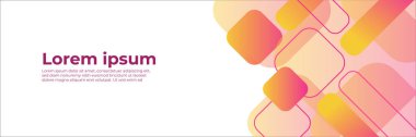 Soyut turuncu pankart tasarımı ağ şablonu seti. Yatay başlık web pankartı. Vektör soyut grafik tasarım pankart şablonu.