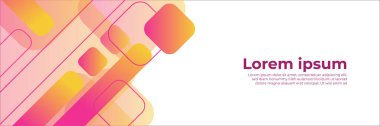 Soyut renkli afiş tasarımı şablon seti. Yatay başlık web pankartı. Vektör soyut grafik tasarım pankart şablonu.