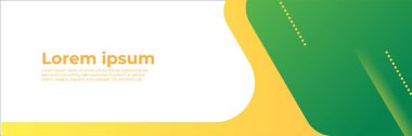Soyut yeşil sancak tasarımı ağ şablonu seti. Yatay başlık web pankartı. Vektör soyut grafik tasarım pankart şablonu.