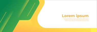 Soyut yeşil sancak tasarımı ağ şablonu seti. Yatay başlık web pankartı. Vektör soyut grafik tasarım pankart şablonu.