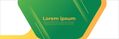 Soyut yeşil sancak tasarımı ağ şablonu seti. Yatay başlık web pankartı. Vektör soyut grafik tasarım pankart şablonu.