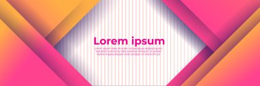 Soyut turuncu pankart tasarımı ağ şablonu seti. Yatay başlık web pankartı. Vektör soyut grafik tasarım pankart şablonu.