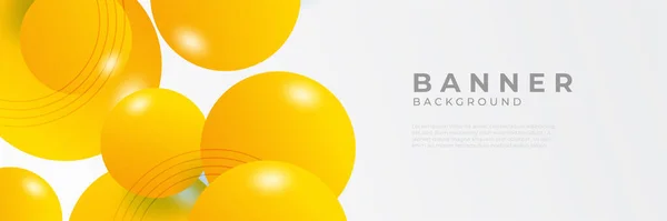 Abstrato Moderno Amarelo Horizontal Web Banner Design Modelos Fundo — Vetor de Stock