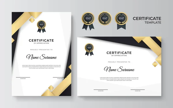 Modern Elegant Diplomasjabloon Met Bedrijfs Bedrijfsconcept — Stockvector