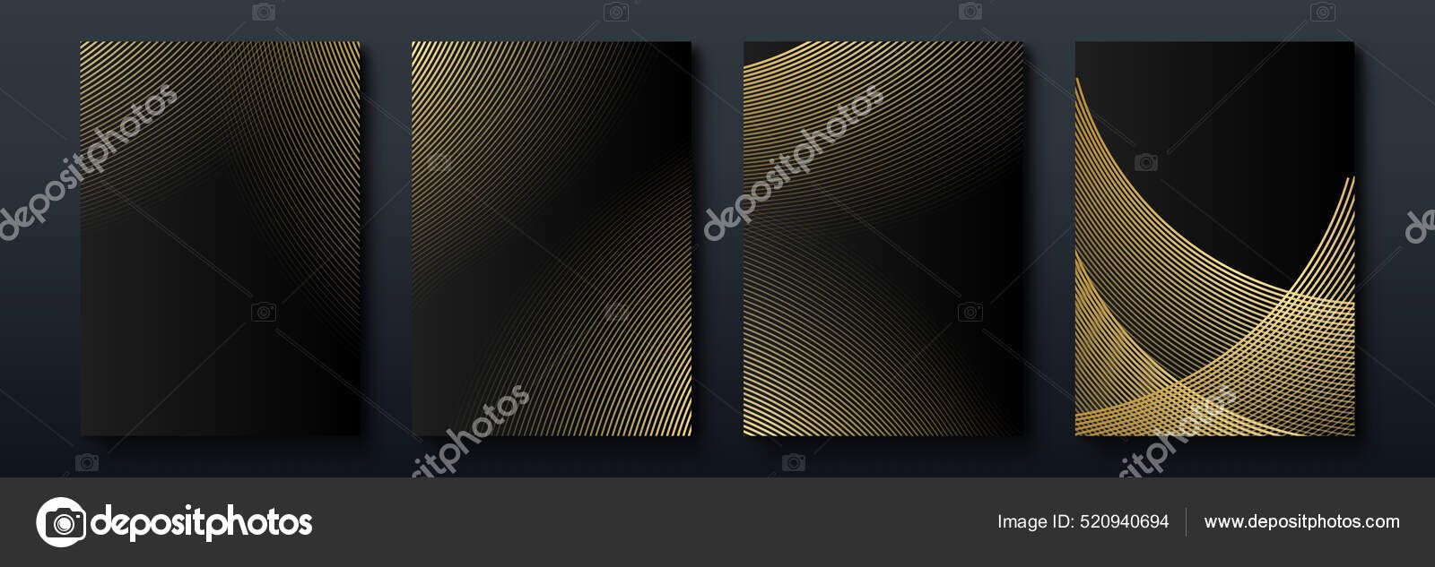 Elegant Luksus Svart Gull Dekkdesign Bakgrunn Med Abstrakte Linjer Moderne  stockvektor © salmanalfa #520940694, image size:1600x633