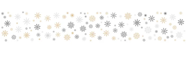 Carte Noël Avec Illustration Vectorielle Bordure Flocon Neige — Image vectorielle