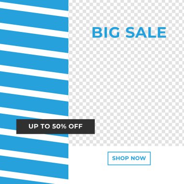 Fotoğraf üniversitesinde indirimli şablon tasarım afişi. Pankart satışı, sunum, afiş, poster, davetiye için kare şablon seti. Kara Cuma indirimi sosyal medya şablonu premium vektörü