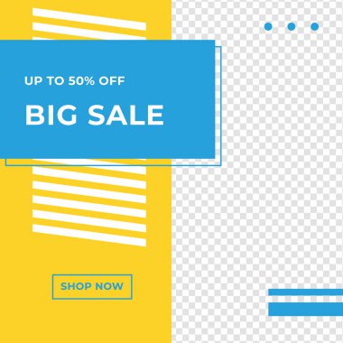 Fotoğraf üniversitesinde indirimli şablon tasarım afişi. Pankart satışı, sunum, afiş, poster, davetiye için kare şablon seti. Kara Cuma indirimi sosyal medya şablonu premium vektörü