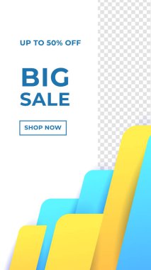 Parlak renklerle büyük satış afişi şablonu. Vektör tasarım şablonu. Vektör illüstrasyon satışı afiş şablonu tasarımı, büyük indirim özel. Süper Satış, sezon sonu özel teklif afişi.