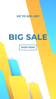 Parlak renklerle büyük satış afişi şablonu. Vektör tasarım şablonu. Vektör illüstrasyon satışı afiş şablonu tasarımı, büyük indirim özel. Süper Satış, sezon sonu özel teklif afişi.