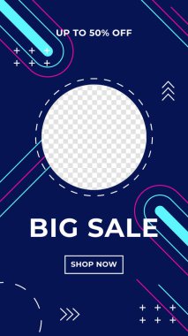 Parlak renklerle büyük satış afişi şablonu. Vektör tasarım şablonu. Vektör illüstrasyon satışı afiş şablonu tasarımı, büyük indirim özel. Süper Satış, sezon sonu özel teklif afişi.