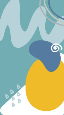 Doğal toprak tonuna sahip soyut arkaplan vektörü Memphis tarzı. Organik şekil. El çizimi şekilli yaratıcı desen. Sosyal medya paylaşımı, kapak, yazdırma ve duvar kağıdı için tasarım arkaplanı