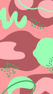 Minimalist soyut sanat koleksiyonu şekillendirir. Pastel renkli karalama demeti moda tasarımı, yaz sezonu veya doğal konsept için. Modern el çizimi bitki yaprağı ve tropik şekil dekorasyon seti.