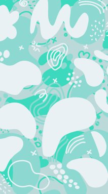 Minimalist soyut sanat koleksiyonu şekillendirir. Pastel renkli karalama demeti moda tasarımı, yaz sezonu veya doğal konsept için. Modern el çizimi bitki yaprağı ve tropik şekil dekorasyon seti.