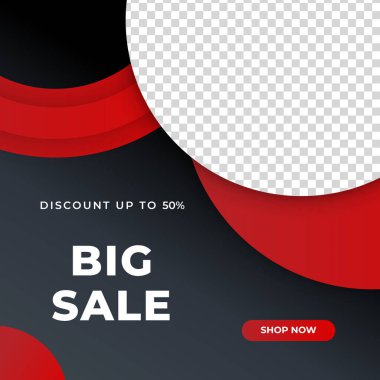 Sosyal medya şablonu, web sayfası, cep telefonu için dinamik modern geometrik satış afişi. Satış afişi tasarım özel teklif seti. Vektör illüstrasyonu