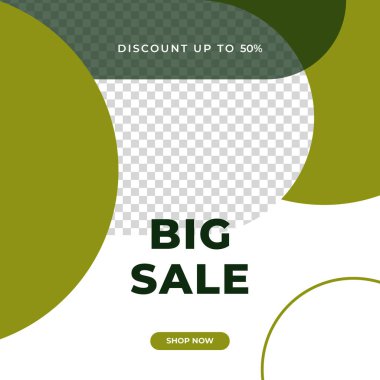 Sosyal medya şablonu, web sayfası, cep telefonu için dinamik modern geometrik satış afişi. Satış afişi tasarım özel teklif seti. Vektör illüstrasyonu