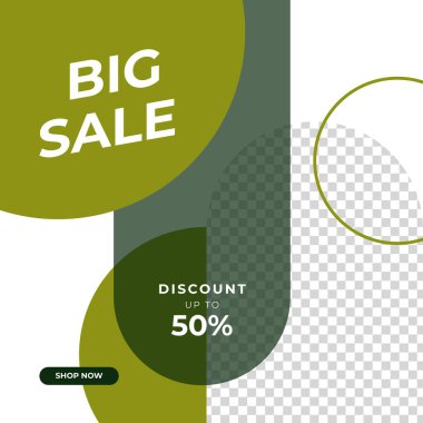 Sosyal medya şablonu, web sayfası, cep telefonu için dinamik modern geometrik satış afişi. Satış afişi tasarım özel teklif seti. Vektör illüstrasyonu