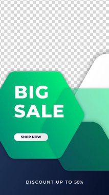 Sancak satışı, sunum, ilan, poster, davetiye için hikaye şablonu ayarlandı. Mobil uygulama için ekran arka planı. Instagram hikayesi maketi.