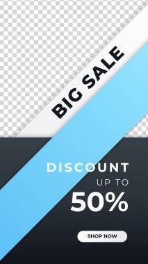 Sancak satışı, sunum, ilan, poster, davetiye için hikaye şablonu ayarlandı. Mobil uygulama için ekran arka planı. Instagram hikayesi maketi.