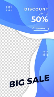 Satış promosyon web sitesi afiş şablonları. Sosyal medya afişleri. Satış ve İndirimli Teklif İlanları. Sosyal ağlar ve vektör illüstrasyonları için modaya uygun bir şablon. Fotoğraf okuluyla tasarım.
