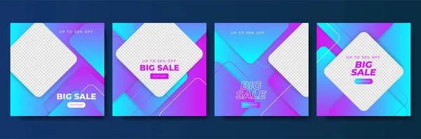 Big Sale Concept Banner Template Design Discount Abstract Promotion Layout — Stock Vector