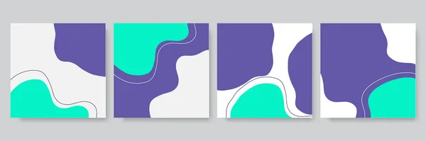 一套抽象的创造性通用艺术模板 适用于海报 邀请函 招贴画 小册子等平面设计 — 图库矢量图片