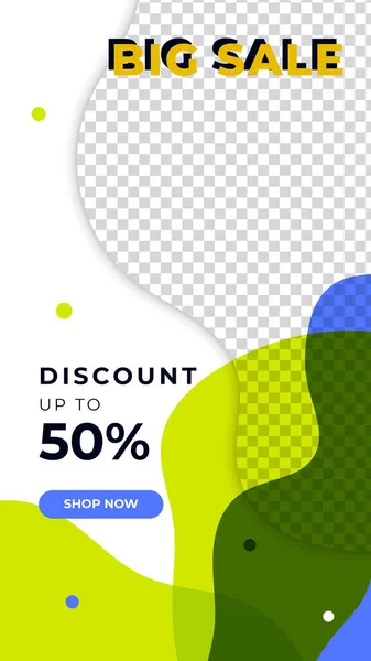 Promoção Venda Modelos Banner Site Bandeiras Mídia Social Venda Desconto — Vetor de Stock