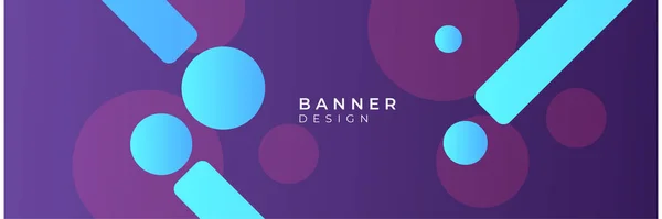 Bunte Blau Violette Banner Vorlage Abstraktes Webbanner Design Header Landing — Stockvektor