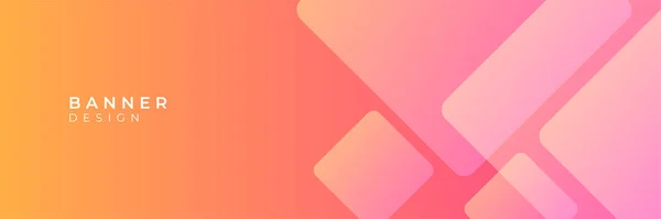 Abstract Oranje Banner Ontwerp Web Template Horizontale Header Webbanner Kleurrijke — Stockvector